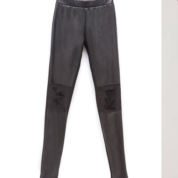 Astars skylar destroyed leather leggings - Picture 3 of 4